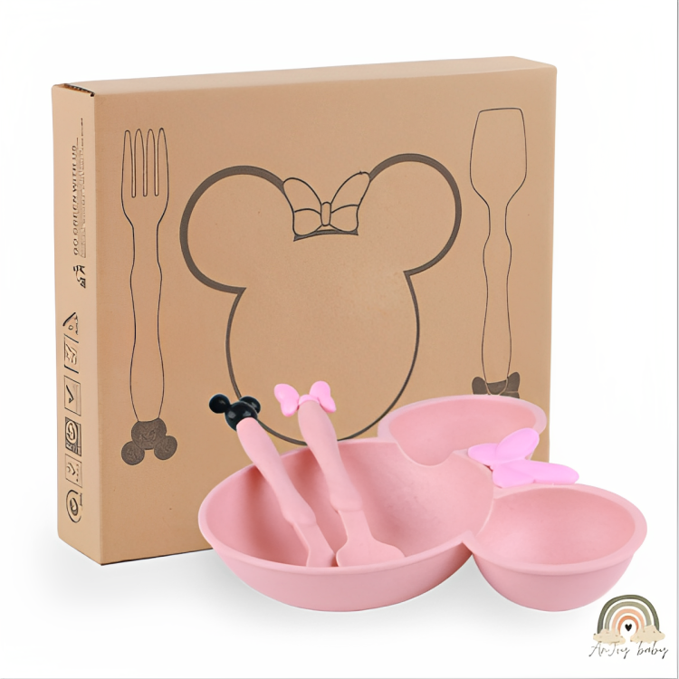 Kit Alimentação Minnie Tigela Garfo e Colher