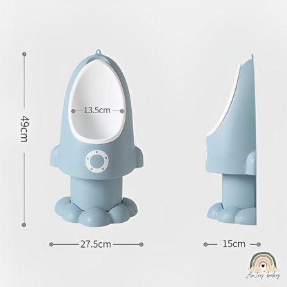 Mictório em Forma Foguete Ajustável em 3 Alturas 2 a 6 anos