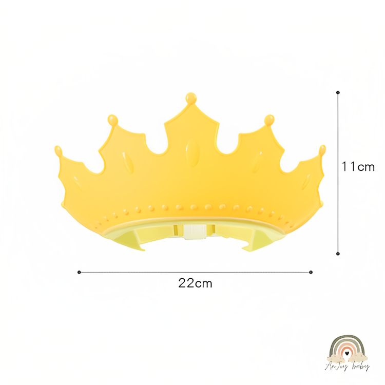 Chapéu Protetor Coroa de Banho Ajustável Bebês Proteção Olhos e Ouvidos