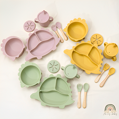 Kit Alimentação Dinobaby Silicone 7 Peças