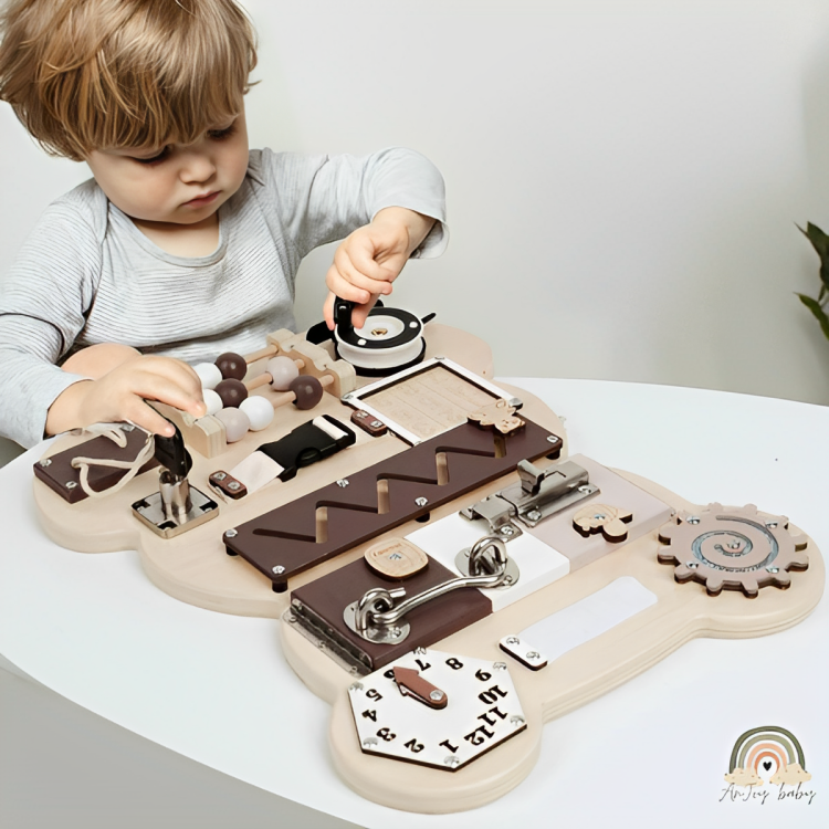 Placa de Atividades Sensoriais : Urso : Montessori