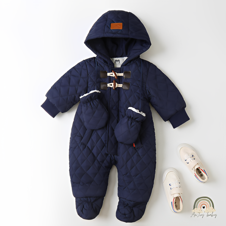 Macacão Inverno Snowsuit Plus Veludo Quentinho Bebê Menino