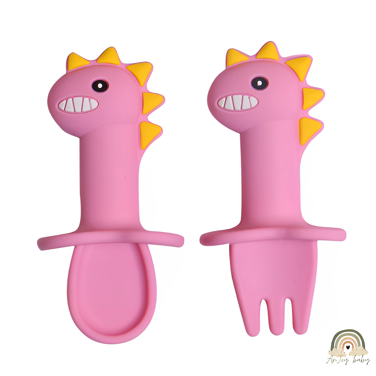 Kit Alimentação Em Silicone Desenho Animado Dinossauro – Anjoy Baby