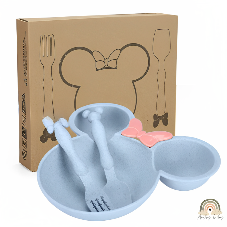 Kit Alimentação Minnie Tigela Garfo e Colher