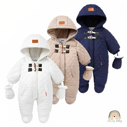 Macacão Inverno Snowsuit Plus Veludo Quentinho Bebê Menino