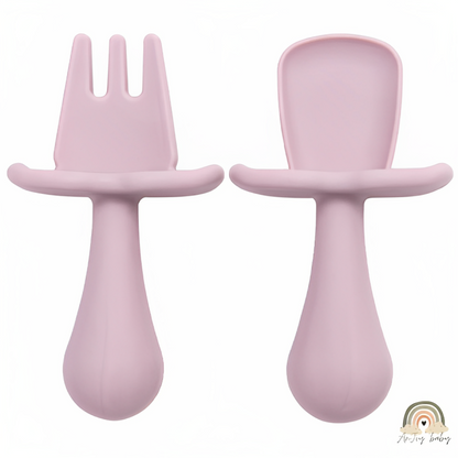 Talheres Mini Garfo e Mini Colher em Silicone