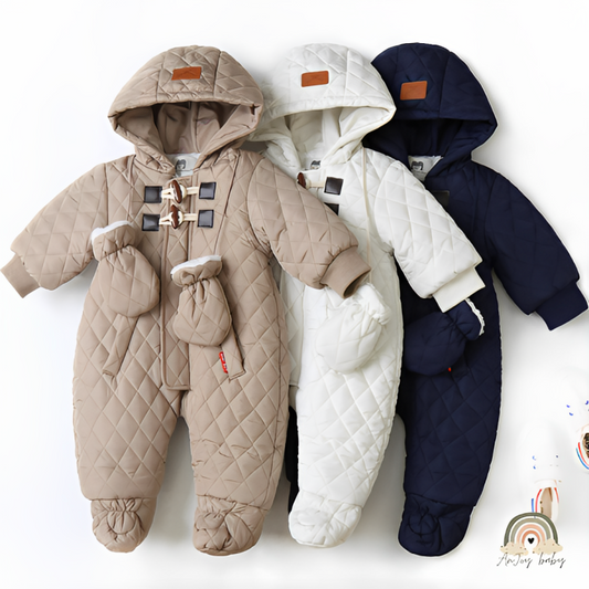 Macacão Inverno Snowsuit Plus Veludo Quentinho Bebê Menino