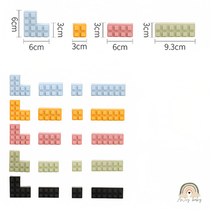 Blocos de Construção de Silicone Coloridos Empilháveis