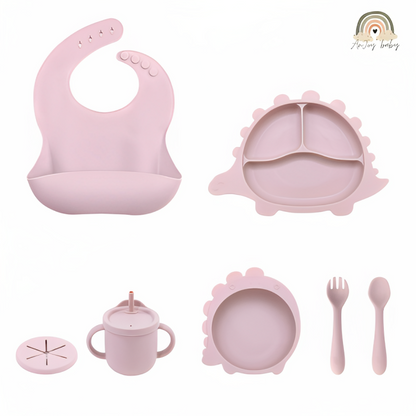 Kit Alimentação Dinobaby Silicone 7 Peças