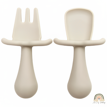 Talheres Mini Garfo e Mini Colher em Silicone