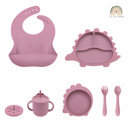 Kit Alimentação Dinobaby Silicone 7 Peças